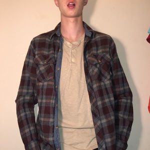 Maroon and Grey Flannel